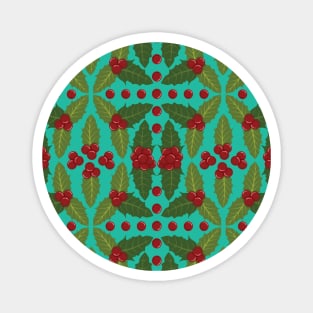 Holly Berries Pattern Magnet